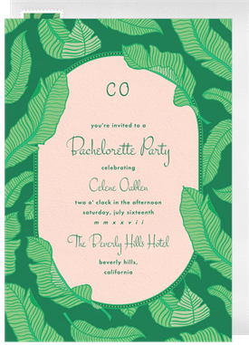 'Breezy Greenery' Bachelorette Party Invitation