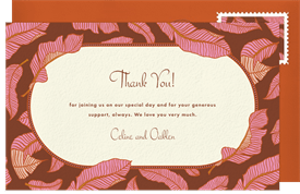 'Breezy Greenery' Wedding Thank You Note