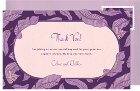 'Breezy Greenery' Wedding Thank You Note