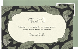 'Breezy Greenery' Wedding Thank You Note