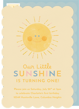 'Sunshine Smiles' Kids Birthday Invitation