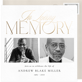 'Elegant Tribute' Memorial Announcement
