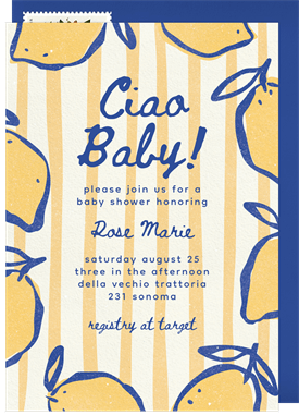 'Lovely Lemons' Baby Shower Invitation