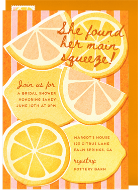 'Citrus Soiree' Bridal Shower Invitation