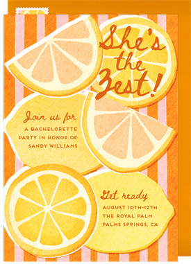 'Citrus Soiree' Bachelorette Party Invitation