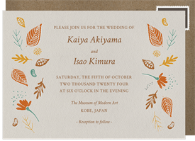 'Fall Foliage' Wedding Invitation