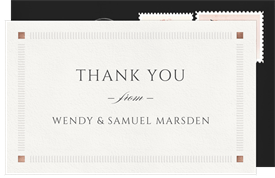 'Timeless Impressions' Wedding Thank You Note