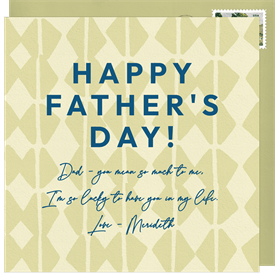 'Abstract Argyle' Father's Day Card