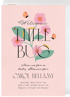 'Little Bug' Baby Shower Invitation