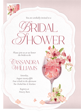 'Floral Libations' Bridal Shower Invitation