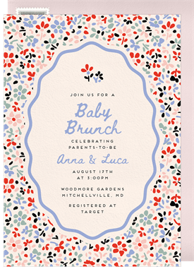 'Wild Bloom' Baby Shower Invitation