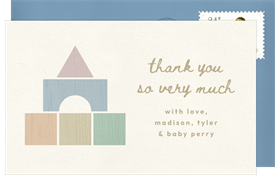 'New Kid On The Block' Baby Shower Thank You Note