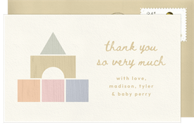 'New Kid On The Block' Baby Shower Thank You Note