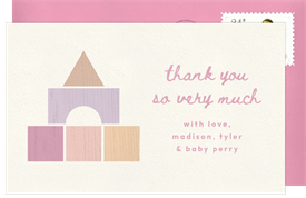 'New Kid On The Block' Baby Shower Thank You Note