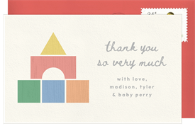 'New Kid On The Block' Baby Shower Thank You Note