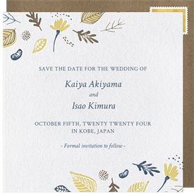 'Fall Foliage' Wedding Save the Date