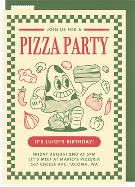 'Pizza Box' Entertaining Invitation