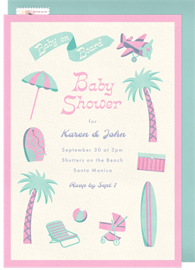 'Coastal Cutie' Baby Shower Invitation