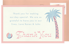 'Coastal Cutie' Baby Shower Thank You Note