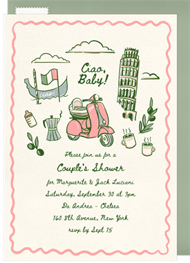 'Dolce Bambino' Baby Shower Invitation