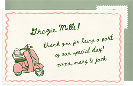 'Dolce Bambino' Baby Shower Thank You Note