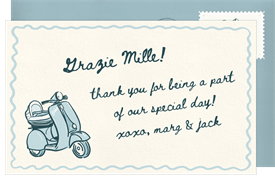 'Dolce Bambino' Baby Shower Thank You Note