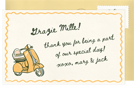 'Dolce Bambino' Baby Shower Thank You Note