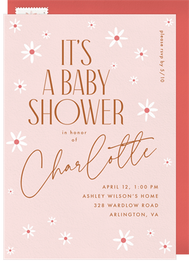 'Sweet Daisies' Baby Shower Invitation