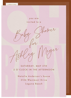 'Bold Oh Baby' Baby Shower Invitation