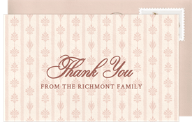 'Soft Draped Crib' Baby Shower Thank You Note