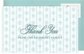 'Soft Draped Crib' Baby Shower Thank You Note