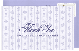 'Soft Draped Crib' Baby Shower Thank You Note