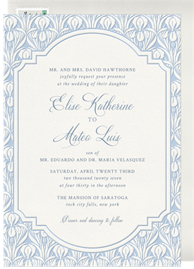'Vintage Brocade' Wedding Invitation