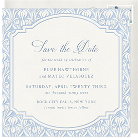 'Vintage Brocade' Wedding Save the Date