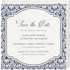 'Vintage Brocade' Wedding Save the Date
