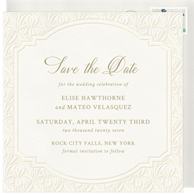 'Vintage Brocade' Wedding Save the Date