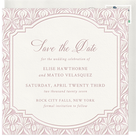 'Vintage Brocade' Wedding Save the Date