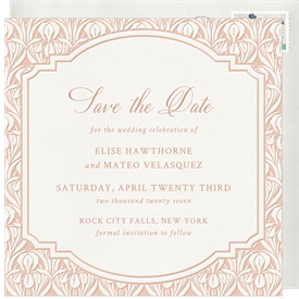 'Vintage Brocade' Wedding Save the Date