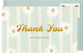 'Groovy Daisies' Baby Shower Thank You Note