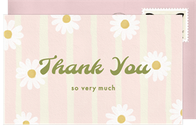 'Groovy Daisies' Baby Shower Thank You Note