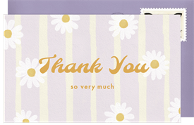 'Groovy Daisies' Baby Shower Thank You Note