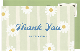 'Groovy Daisies' Baby Shower Thank You Note