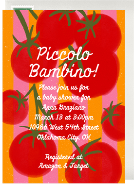 'Piccolo Bambino' Baby Shower Invitation
