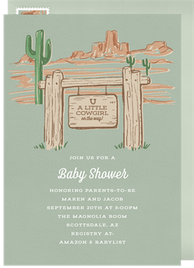'Western Baby' Baby Shower Invitation