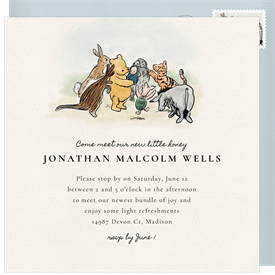 'Hundred Acre Hello' Baby Shower Invitation