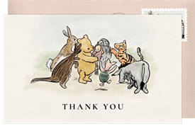 'Hundred Acre Hello' Baby Shower Thank You Note