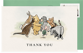 'Hundred Acre Hello' Baby Shower Thank You Note