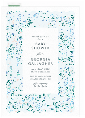 'Abstract Meadow' Baby Shower Invitation