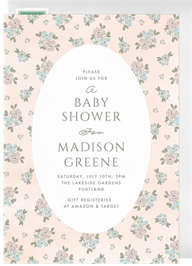 'Ditsy Frame' Baby Shower Invitation