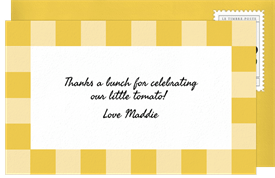 'Ciao Tomato' Baby Shower Thank You Note